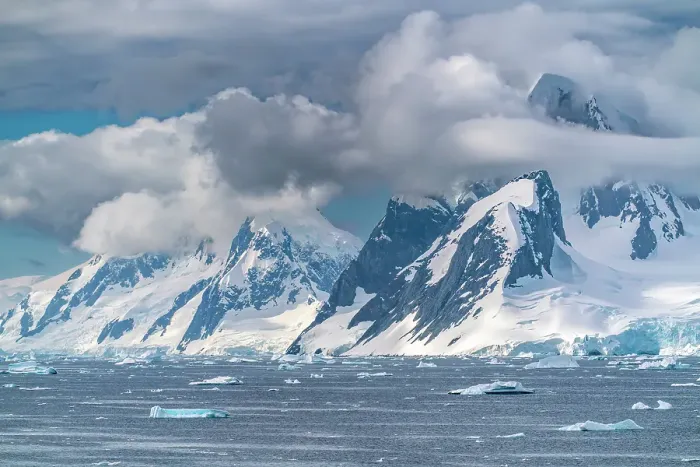 Framed Print : Antarctica, Yalour Islands. Landscape with mountains and icebergs. ©Cathy & Gordon Illg  /  Jaynes Gallery  /  DanitaDelimont.com