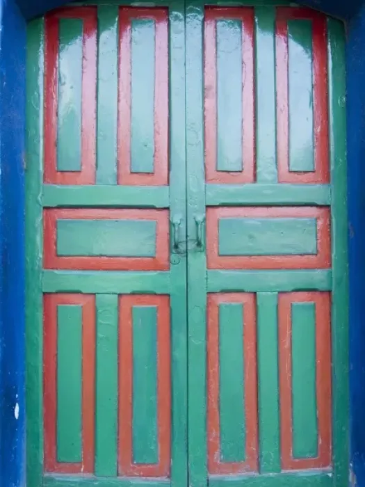 Framed Print : Antigua, Guatemala. Colored doorway Framed Print : Antigua, Guatemala. Colored doorway
