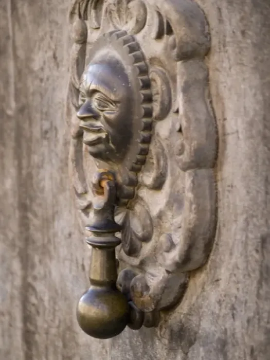 Framed Print : Antigua, Guatemala: Door knocker close up Framed Print : Antigua, Guatemala: Door knocker close up