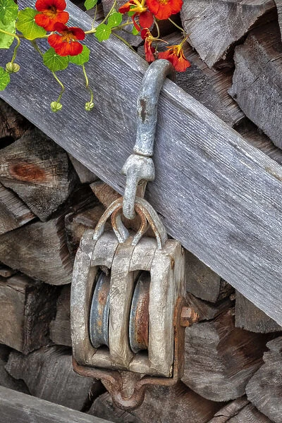Antique block and tackle