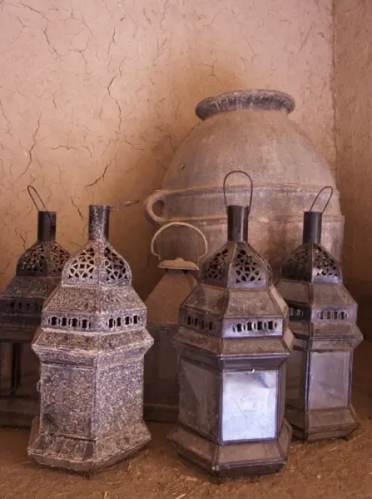 Framed Print : Antique lanterns at Ait Ben Moro, Ouarzazate, Morocco Framed Print : Antique lanterns at Ait Ben Moro, Ouarzazate, Morocco