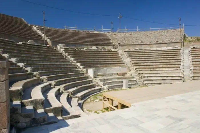 Framed Print : Antique theater in Asclepion (Sanctuary of Asclepius) of Pergamon (Pergamum / Bergama) Framed Print : Antique theater in Asclepion (Sanctuary of Asclepius) of Pergamon (Pergamum / Bergama)