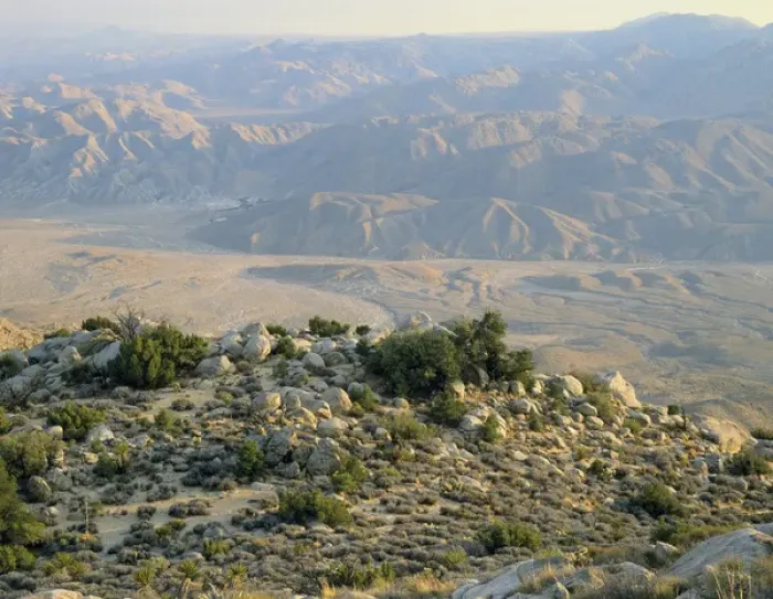 Framed Print : ANZA BORREGO DESERT STATE PARK, CALIFORNIA. USA. View from the summit of Whale Peak