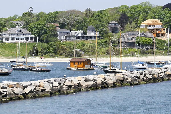 Approching the shores of Marthas Vineyard, Vineyard Haven, Massachusetts, United States