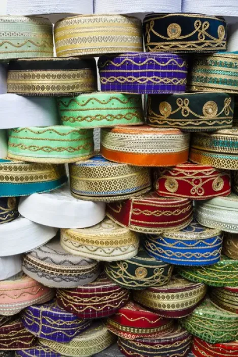 Framed Print : Arab caps for sale, Tunis, Tunisia, North Africa, Africa