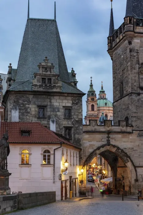 Framed Print : Arch of Lesser Town Bridge Tower on Charles Bridge with St Framed Print : Arch of Lesser Town Bridge Tower on Charles Bridge with St