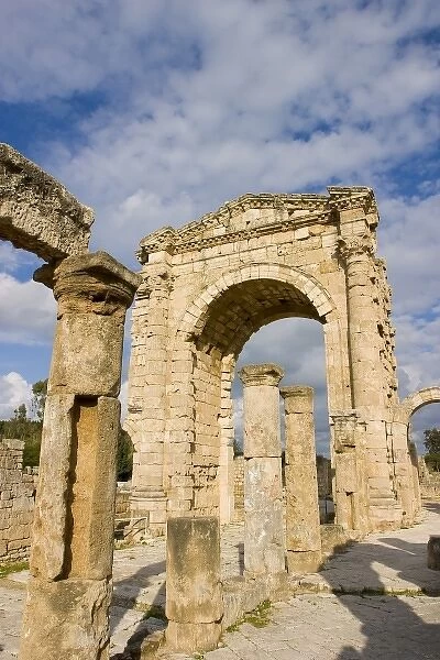 Arch of triumph erected during the Roman period in Tyre, Lebanon