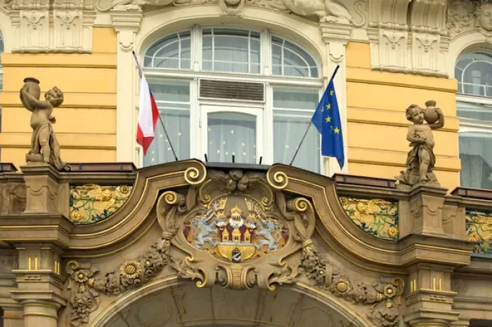 Framed Print : architectural detail, Czech Republic, prague