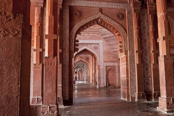 Architectural detail. Fatehpur Sikri. Mughal Empire Mosque. Unesco World Heritage