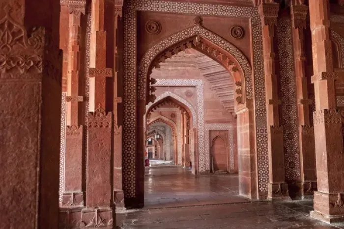 Framed Print : Architectural detail. Fatehpur Sikri. Mughal Empire Mosque. Unesco World Heritage