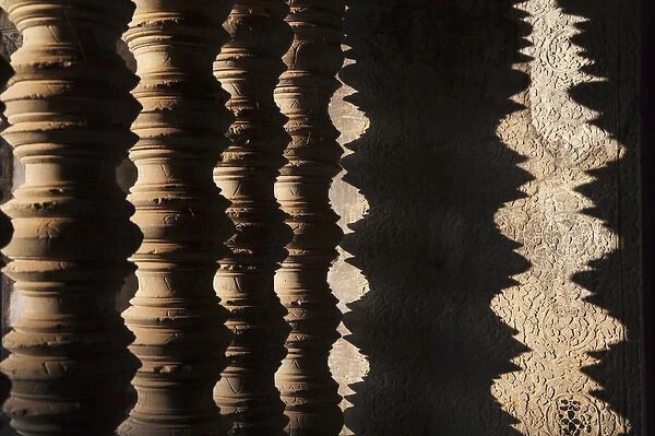 Architectural details in Angkor Wat, UNESCO World Heritage site