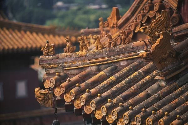 Architectural details in the Forbidden City, Beijing, China