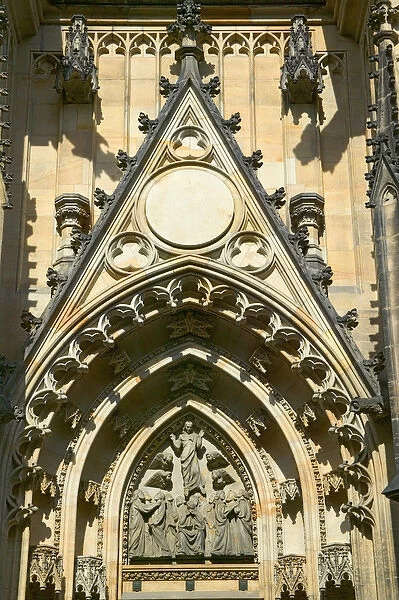 Architectural details in Prague Castle, Czech Republic