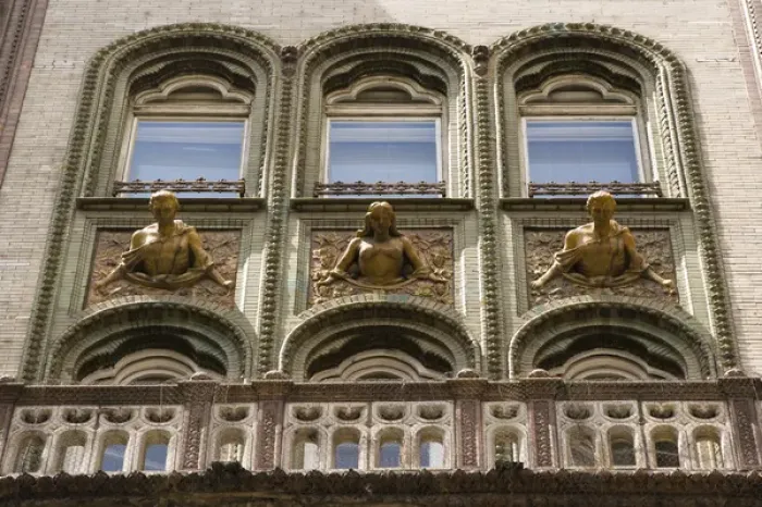 Framed Print : Architectural detail on the outsite of one of the twin Klotild Palaces, built in 1902 Framed Print : Architectural detail on the outsite of one of the twin Klotild Palaces, built in 1902