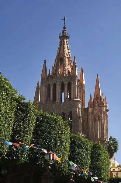 Architecture on the streets of San Miguel de Allende, State of Guanajuato, Mexico
