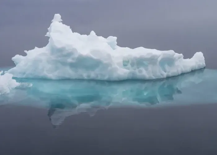 Framed Print : Arctic Ocean, Norway, Svalbard. Iceberg reflects in ocean