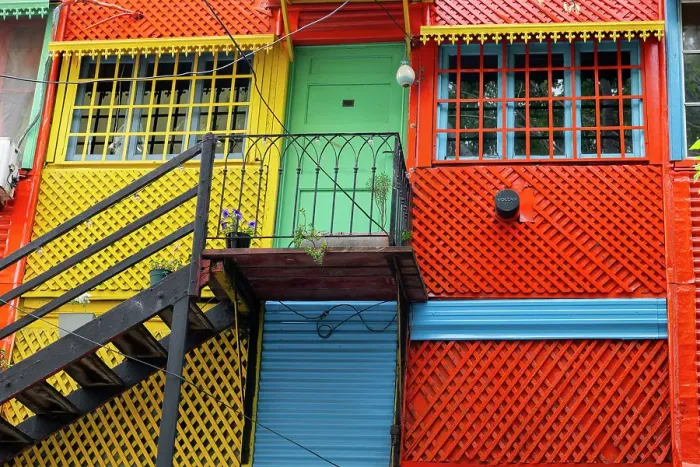 Framed Print : Argentina, Buenos Aires. La Boca, Tango Street. Colorful home. (Editorial Use Only)