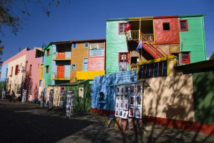 Framed Print : Argentina, Buenos Aires, La Boca. The working mans city hosts the infamous La Boca stadium