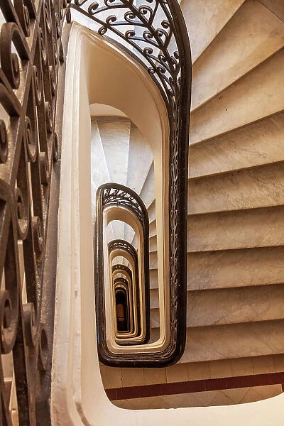 Argentina, Buenos Aires. Spiral staircase