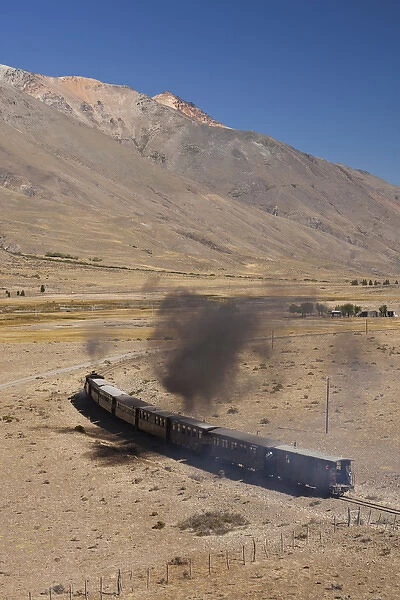ARGENTINA, Chubut Province, Esquel. La Trochita narrow gauge steam train, Old Patagonian
