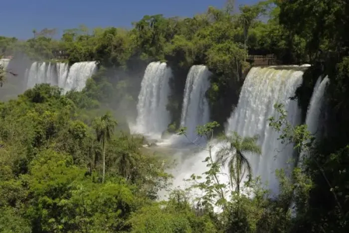 Framed Print : Argentina, Iguacu Falls in sun