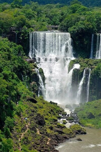 Argentina, Iguassu Falls, view of waterfall