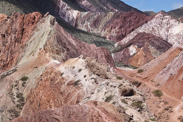 ARGENTINA, Jujuy Province, Purmamarca. The Hill of Seven Colors