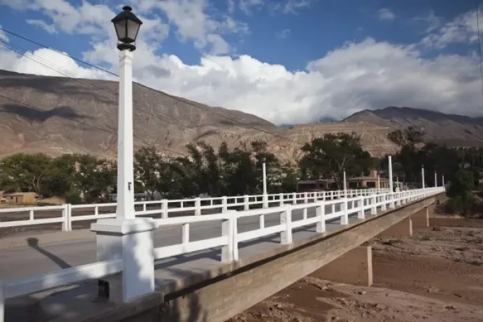 Framed Print : Argentina, Jujuy Province, Tilcara. Bridge over the Rio Grande river Framed Print : Argentina, Jujuy Province, Tilcara. Bridge over the Rio Grande river