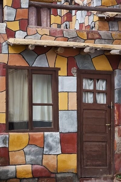 Argentina, Jujuy Province, Tilcara. Stone house detail