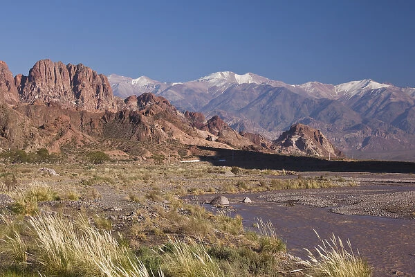 ARGENTINA, Mendoza Province, Polvaredas. Landscape off of RN 7