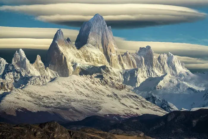 Framed Print : Argentina, Patagonia. Lenticular clouds above Mt. Fitzroy. ©Jim Zuckerman / Jaynes Gallery / DanitaDelimont.com Framed Print : Argentina, Patagonia. Lenticular clouds above Mt. Fitzroy. ©Jim Zuckerman / Jaynes Gallery / DanitaDelimont.com