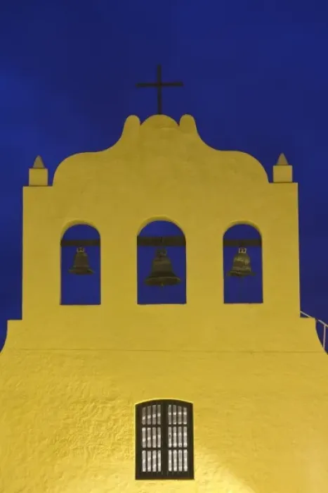 Framed Print : Argentina, Salta Province, Cachi. Iglesia San Jose (b. 1796), evening