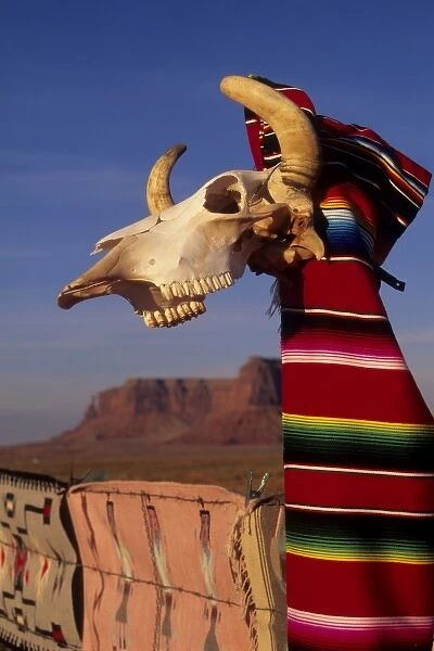 Arizona: Monument Valley, Window Rock, Gouldings Trading Post, animal skull