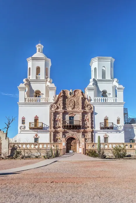 Framed Print : Arizona, Tucson. San Xavier del Bac Mission Church