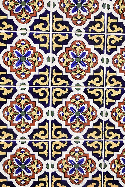 Arizona, USA. Mediterranean painted tiles