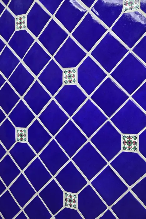 Framed Print : Arizona, USA. Mexican tile wall