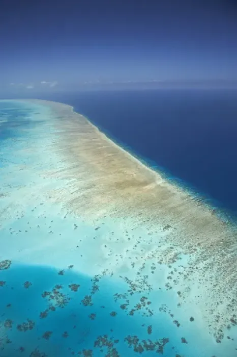 Framed Print : Arlington Reef, Great Barrier Reef Marine Park, North Queensland, Australia - aerial