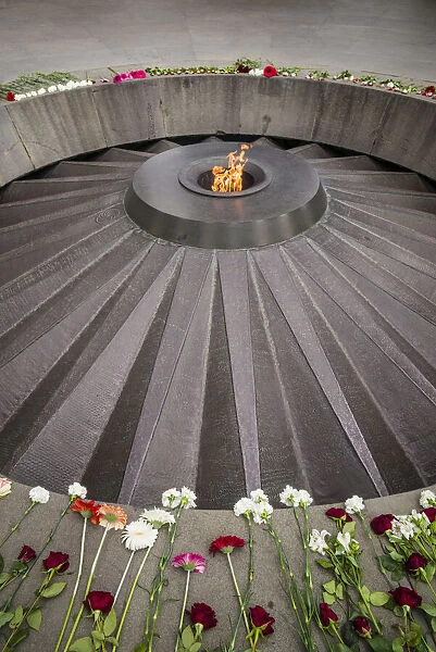 Armenia, Yerevan. Armenian Genocide Memorial, monument to the massacre of Armenians of