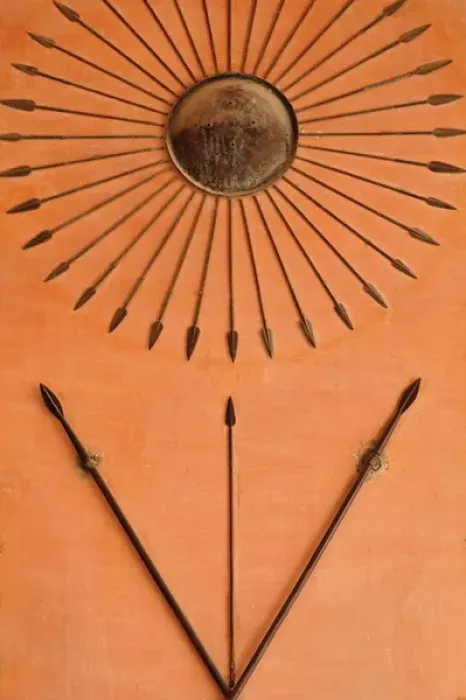 Framed Print : Arrangement of arrows and spears, Amber Fort, Jaipur, India Framed Print : Arrangement of arrows and spears, Amber Fort, Jaipur, India