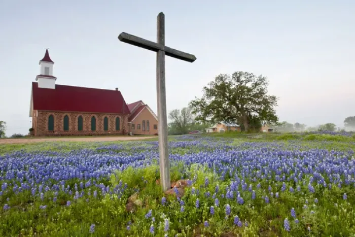 Framed Print : Art Methodist Church and bluebonnets near Mason, Texas Framed Print : Art Methodist Church and bluebonnets near Mason, Texas
