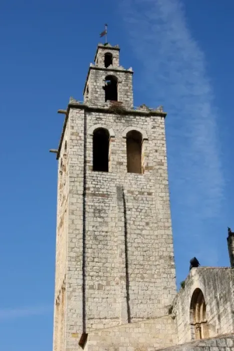 Framed Print : Art romanesque. The Royal Benedictine Monastery of Sant Cugat. Built betwenn the 9th