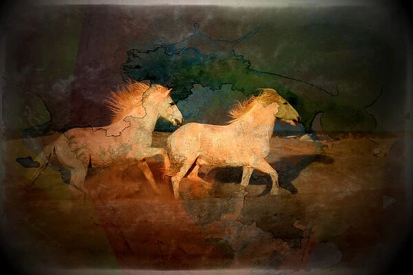 Artistic conception of running horses. Credit as: Jim Zuckerman  /  Jaynes Gallery  /  DanitaDelimont