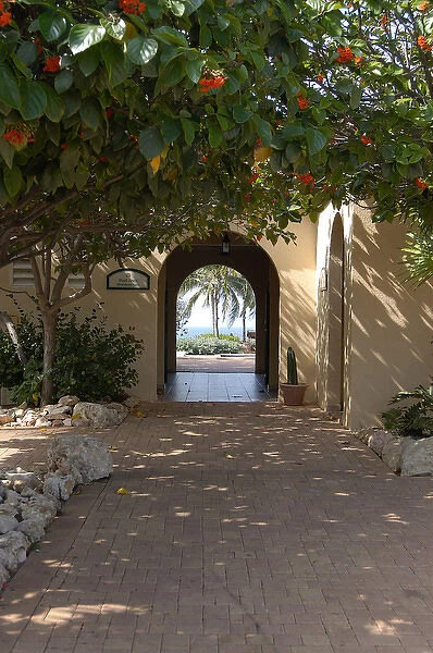 01. Aruba, archway to pool area at Tierra del Sol Golf Club and Spa