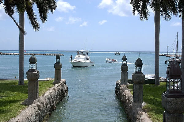 01. Aruba, boats in Oranjestad harbor (Editorial Usage Only)