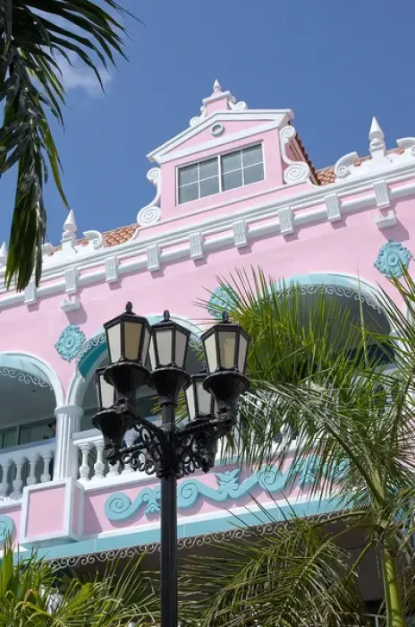 Framed Print : 01. Aruba, Oranjestad stores, dutch architecture Framed Print : 01. Aruba, Oranjestad stores, dutch architecture