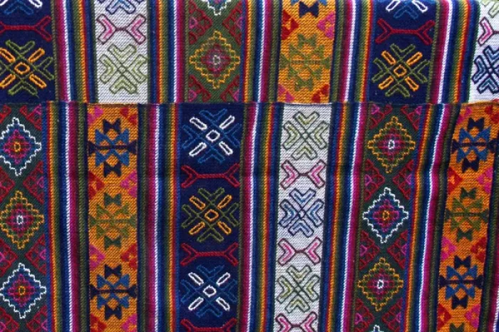 Framed Print : Asia, Bhutan, Bumthang. Bhutanese Textile Framed Print : Asia, Bhutan, Bumthang. Bhutanese Textile