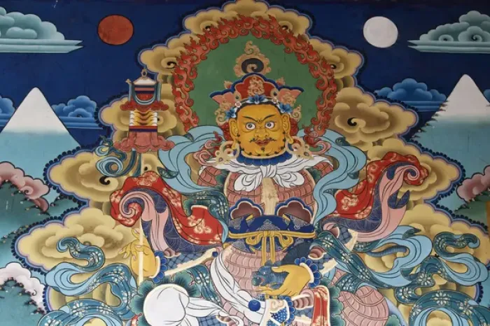 Framed Print : Asia, Bhutan, Punakha. Murals depicting aspects of Buddhist culture inside Punakha Dzong temple Framed Print : Asia, Bhutan, Punakha. Murals depicting aspects of Buddhist culture inside Punakha Dzong temple