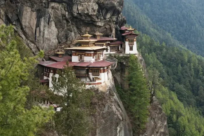 Framed Print : Asia, Bhutan. Taktshang or Tigers Nest is the most famous monastery in Bhutan