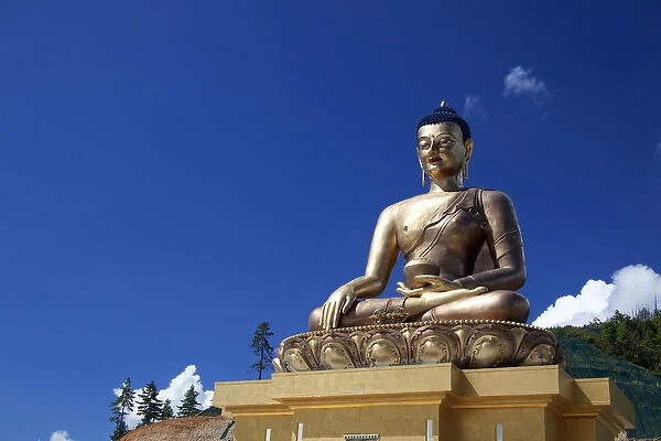 Asia, Bhutan, Thimpu. Buddha Dordenma overlooking Thimpu