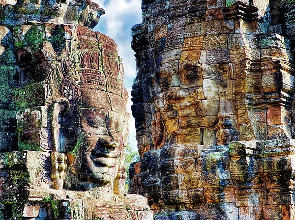 Asia; Cambodia; Angkor Watt; Siem Reap; Faces of the Bayon Temple